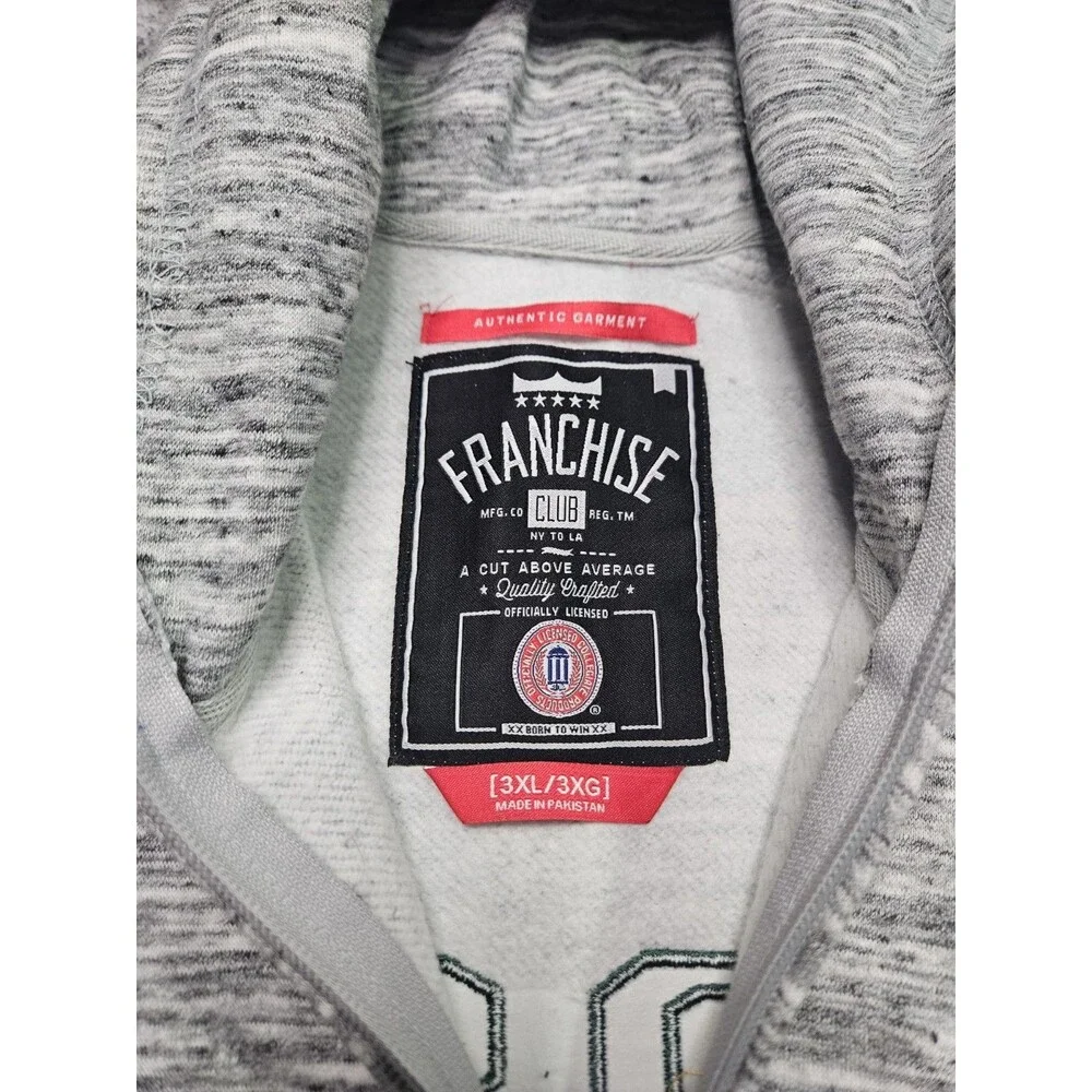 NDSU Bison Franchise Club NCAA Full Zip Hoodie Jacket Heather Gray Size XXXL NWT